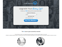 Tablet Screenshot of localprofessionalsingles.com
